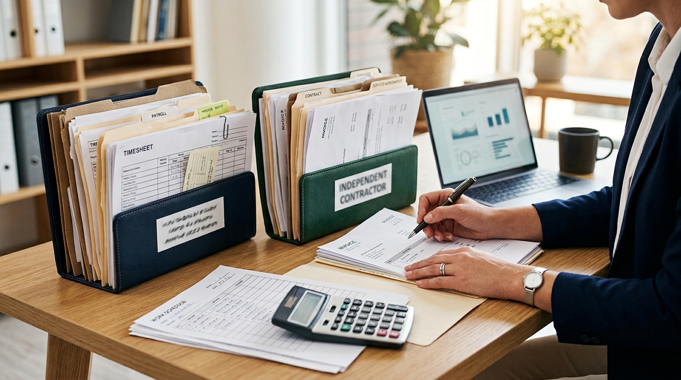 Employee versus independent contractor compensation documents