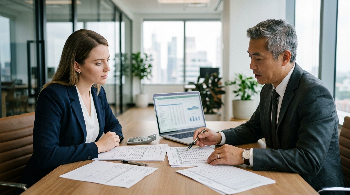 Salaried employee reviewing overtime pay and work hours